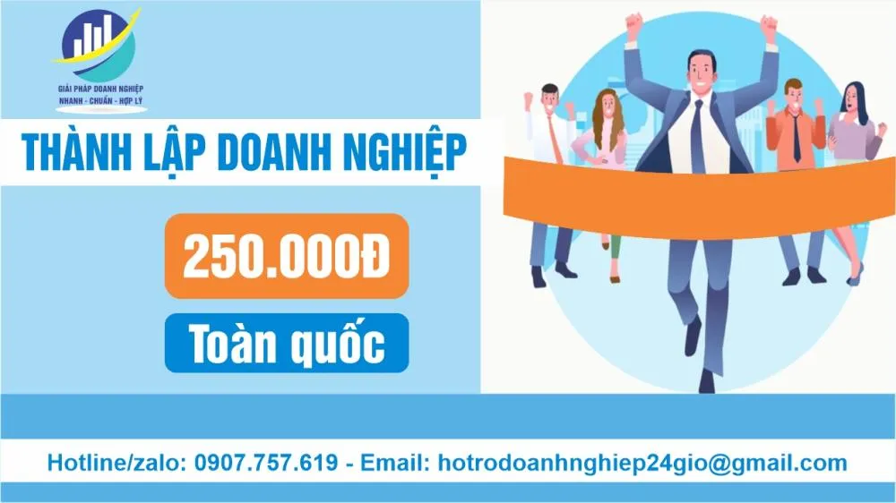 Thành lập doanh nghiệp toàn quốc giá rẻ